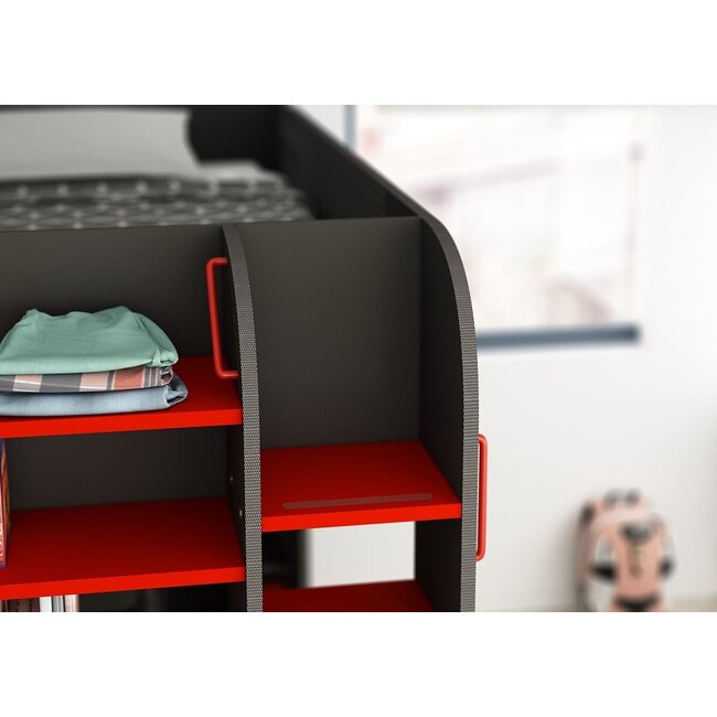 Trasman Hoogslaper The Cube Gamingbed 120x200 - Antraciet