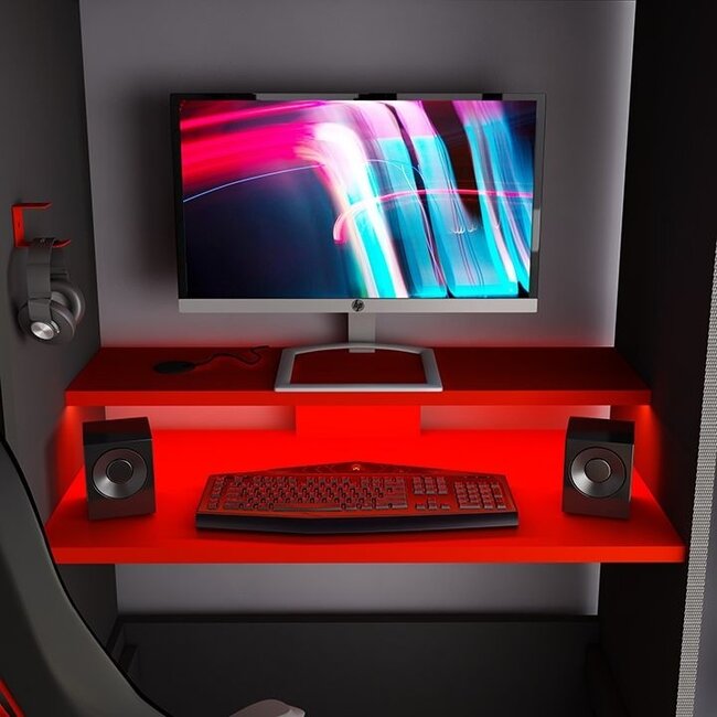 Trasman HoogslaperThe Cube Gamingbed 90x200 - antraciet