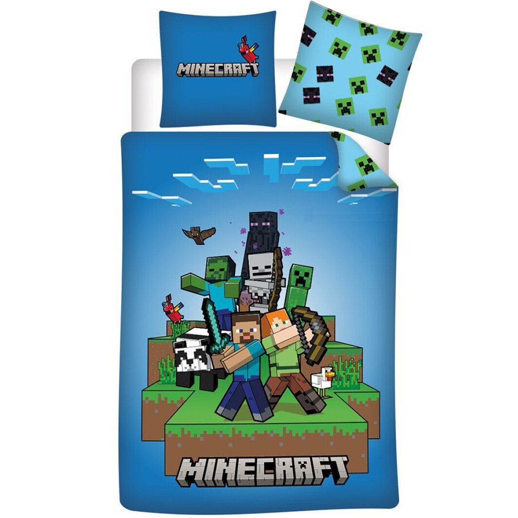Minecraft Dekbedovertrek 140 x 200 cm - 63 x 63 cm - Polyester - PRE ORDER
