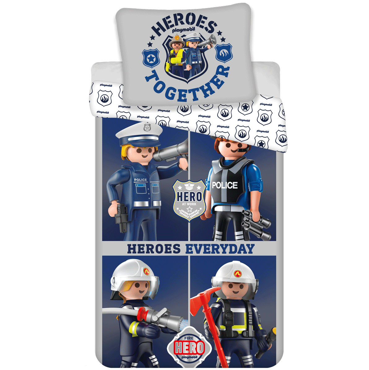 Playmobil Dekbedovertrek heroes everyday 140 x 200 cm - PRE ORDER
