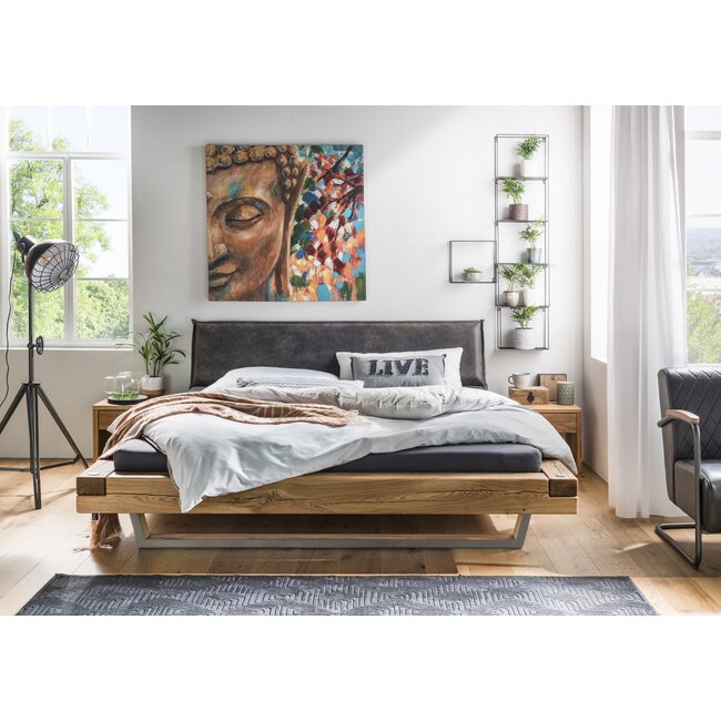 TPT Möbel Industrieel Balkenbed Cameron- massief geolied wild eiken