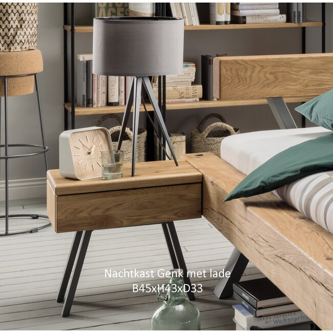 TPT Möbel Industrieel Balkenbed Duke- massief geolied wild eiken