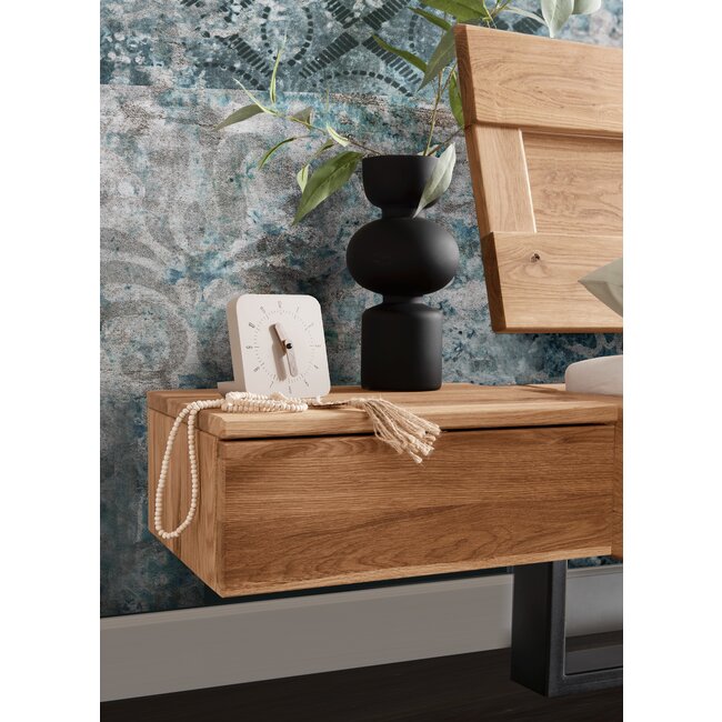 TPT Möbel Balkenbed New York incl. LED verlichting - massief geolied wild eiken