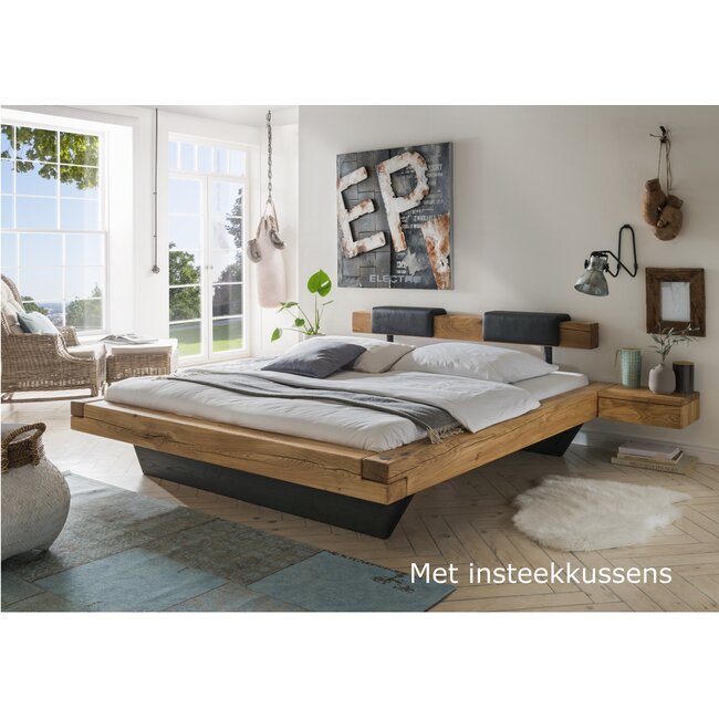 TPT Möbel Industrieel Balkenbed Star - massief geolied wild eiken