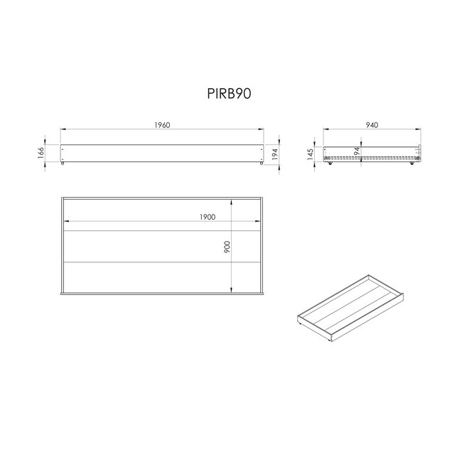 Vipack Stapelbed familiebed Martin Wit  3 pers. 90/ 140 x 200 cm