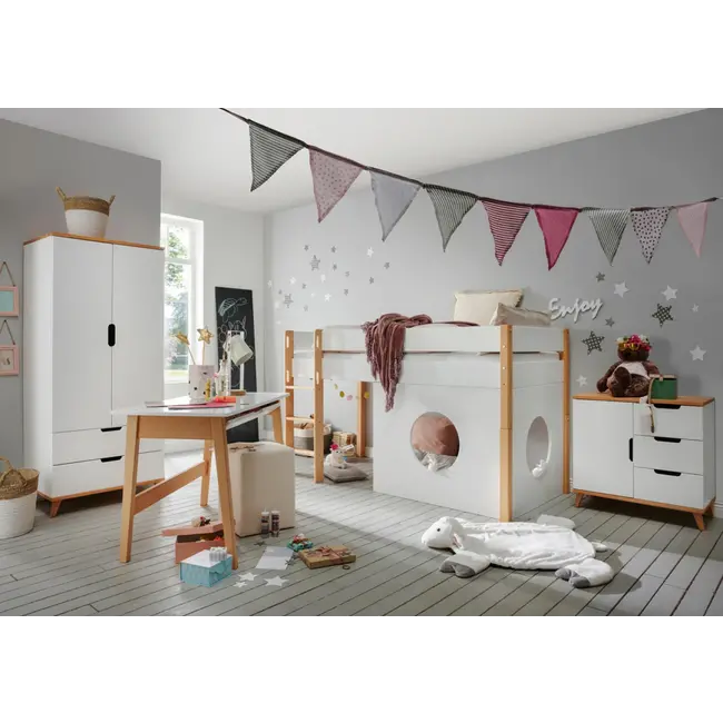 INFANSKIDS Halfhoogslaper Color- Wit/Beuken