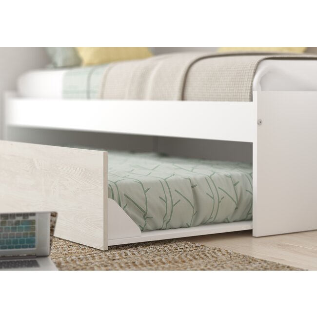 Trasman Kinderbed Artik met slaaplade en kast - Grijs eiken met wit