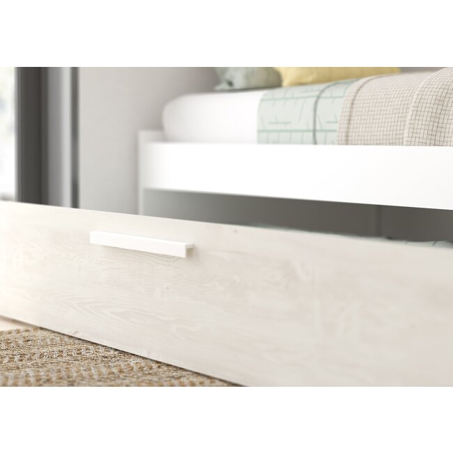 Trasman Kinderbed Artik met slaaplade en kast - Grijs eiken met wit