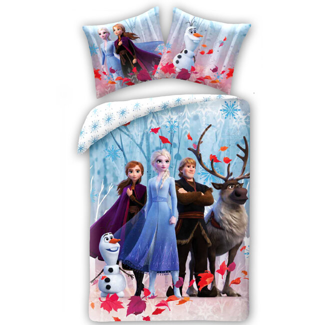 Disney Frozen Dekbedovertrek, Arendelle - Eenpersoons - 140 x 200 + 70 x 90 cm - Katoen