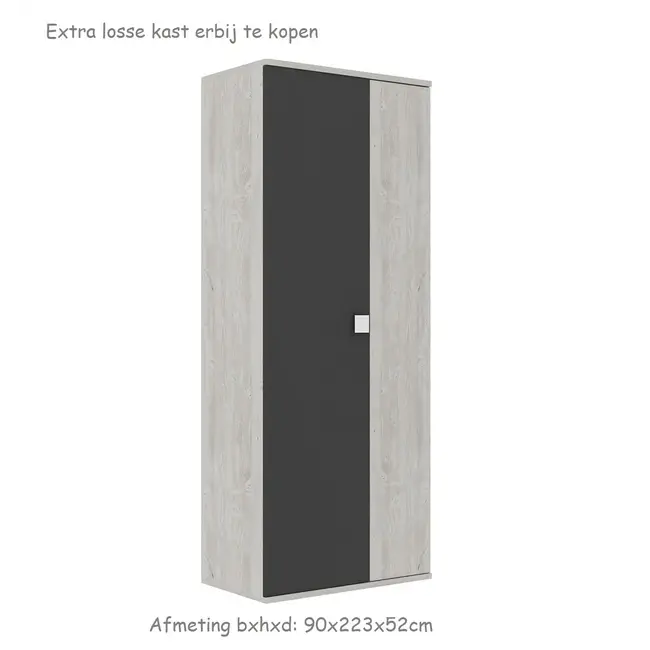 Trasman Yolo halfhoogslaper Antraciet