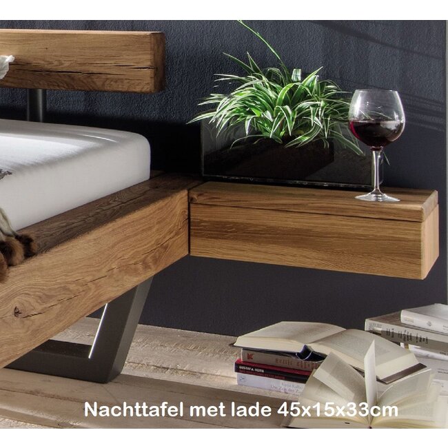 TPT Möbel Industrieel Balkenbed Star - massief geolied wild eiken- 160x200 cm
