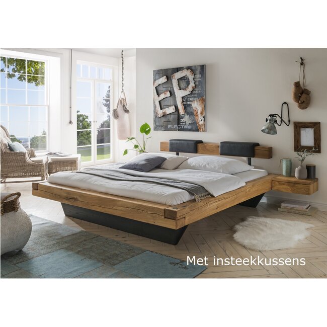 TPT Möbel Industrieel Balkenbed Star - massief geolied wild eiken- 160x200 cm