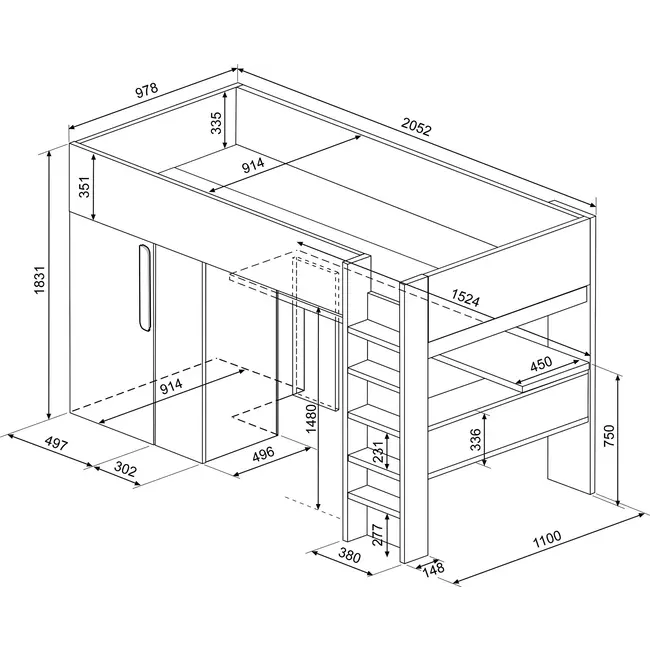 Trasman Hoogslaper Studio Antique pink