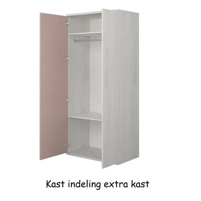 Trasman Kinderbed Artik met slaaplade en kast - Roze