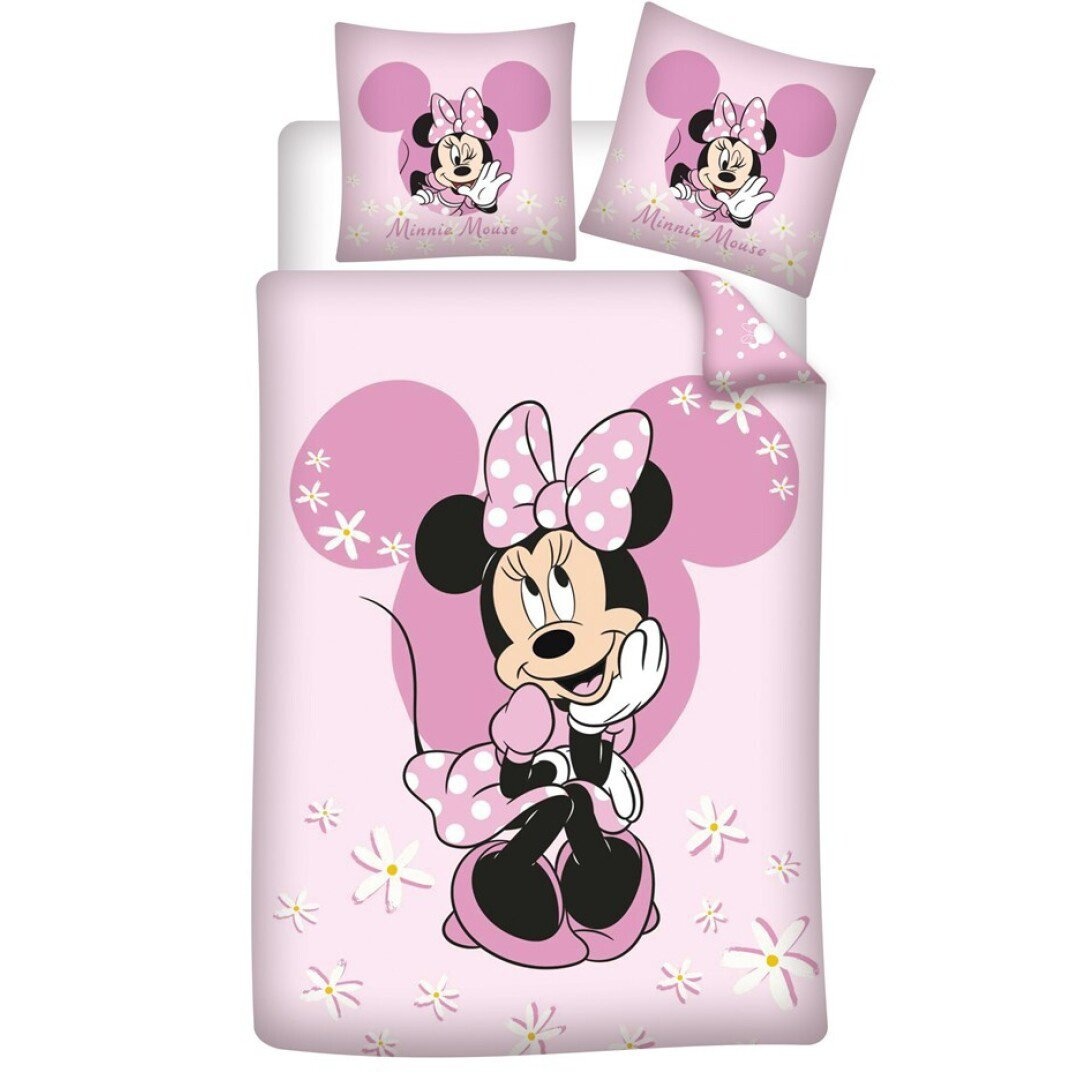 Disney Minnie Mouse dekbedovertrek Flower girl - 140 x 200 cm / 65 x 65 cm - Polyesterkatoen