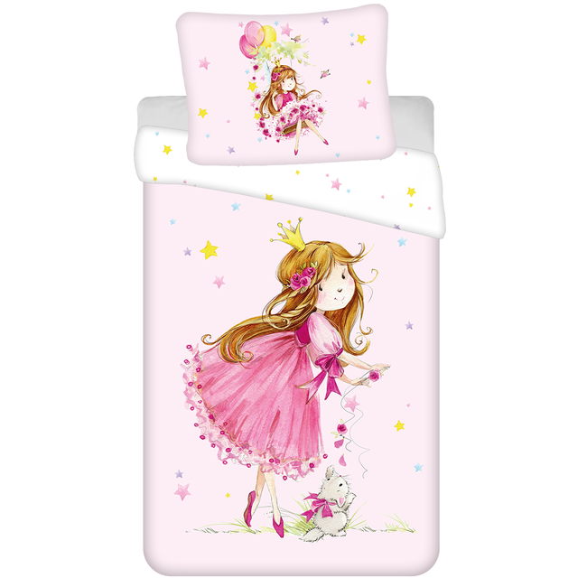 MerchandiseFever Princess Dekbedovertrek, Fairy - Eenpersoons - 140 x 200 + 70 x 90 cm  - Katoen