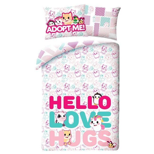 MerchandiseFever Adopt Me! Dekbedovertrek, Hello - Eenpersoons - 140 x 200 cm - Katoen