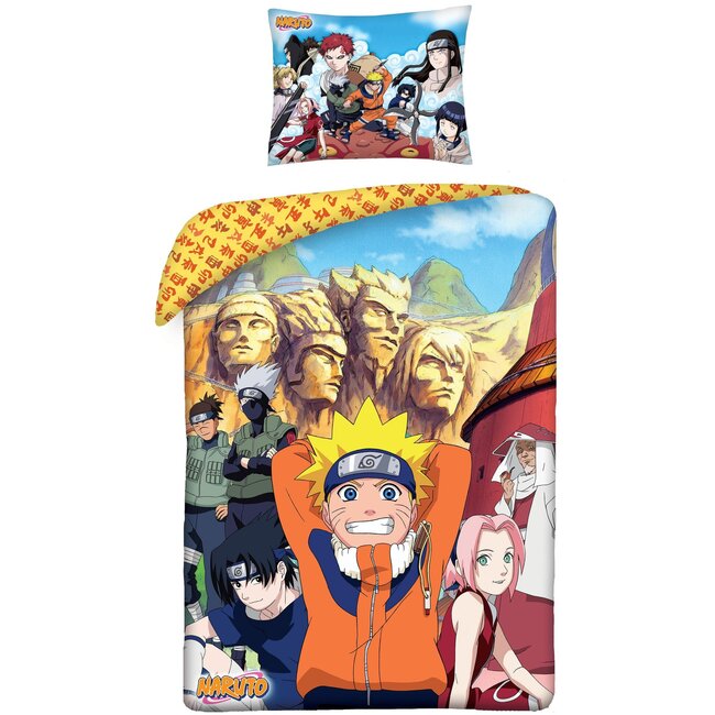 MerchandiseFever Naruto Dekbedovertrek, Hokage - 140 x 200 cm + 70 x 90 cm - Katoen
