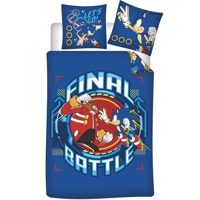 MerchandiseFever Sonic dekbedovertrek Final Battle - Eenpersoons - 140 x 200 cm / 65 x 65 cm - Katoen