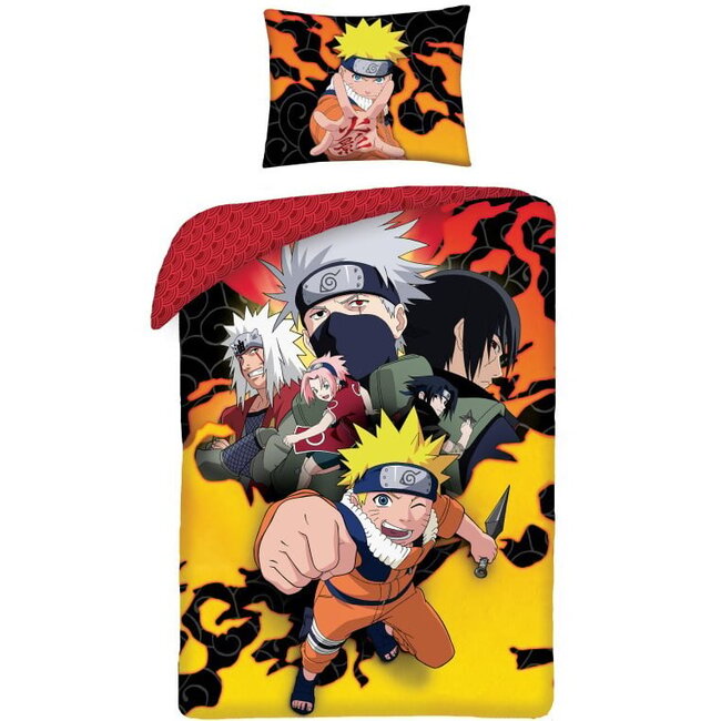 MerchandiseFever Naruto Dekbedovertrek,  Squad - 140 x 200 cm + 70 x90 cm - Katoen