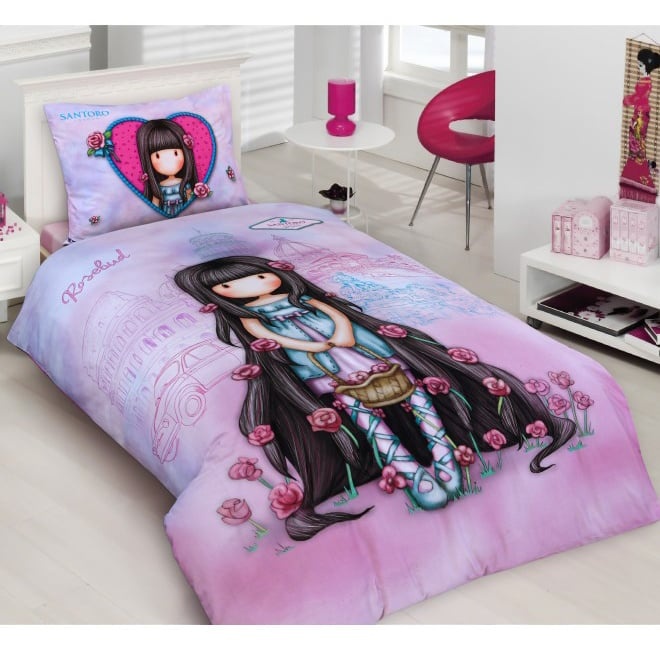 Santoro London Lovely Flowers - Dekbedovertrek - Eenpersoons - 140 x 200 cm - Multi