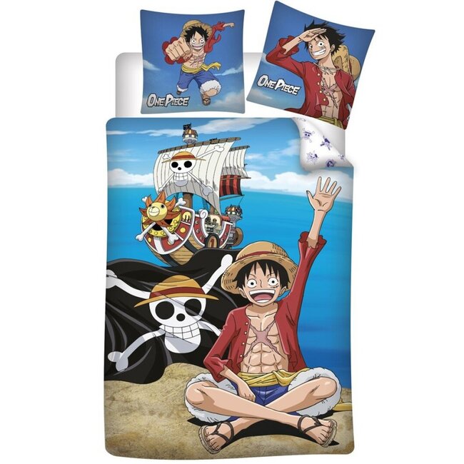 MerchandiseFever One Piece Dekbedovertrek Going Merry - 140 x 200 cm + 65 x 65 cm  - Katoen