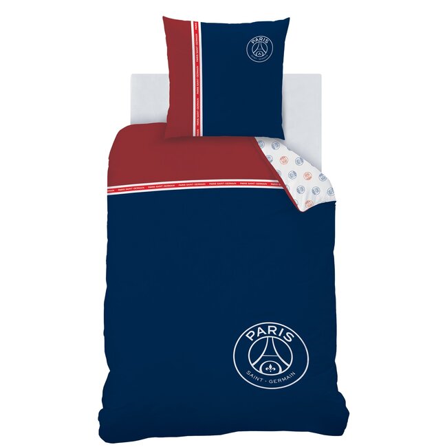 MerchandiseFever Paris Saint Germain Dekbedovertrek, Minimaliste - Eénpersoons - 140 x 200 cm - Katoen