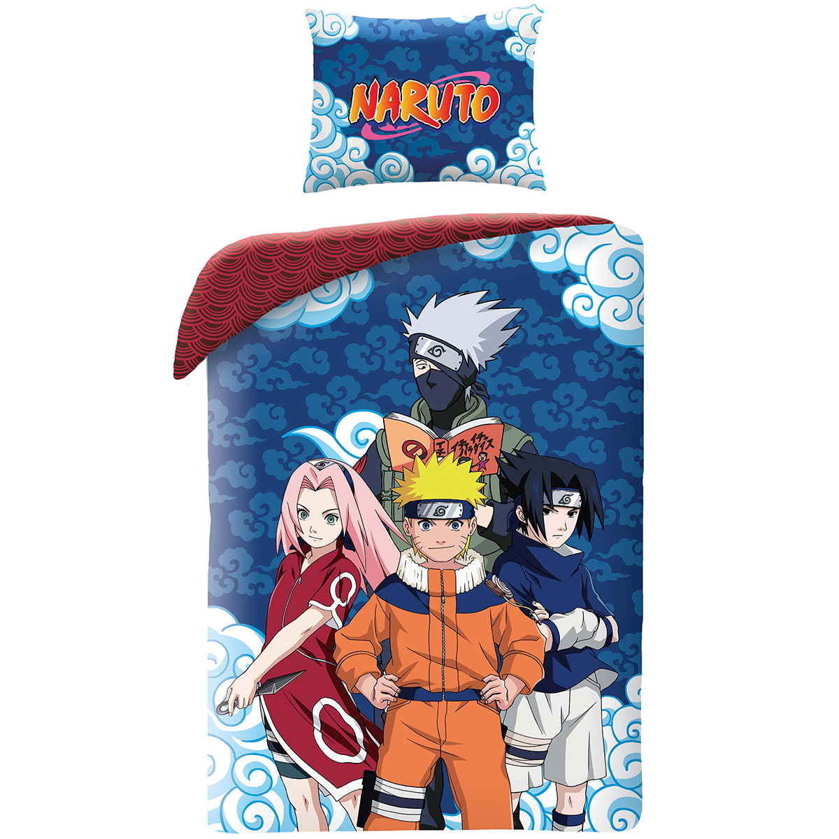 Naruto Dekbedovertrek Eenpersoon 140x200cm Katoen GroteKussensloop 70x90cm