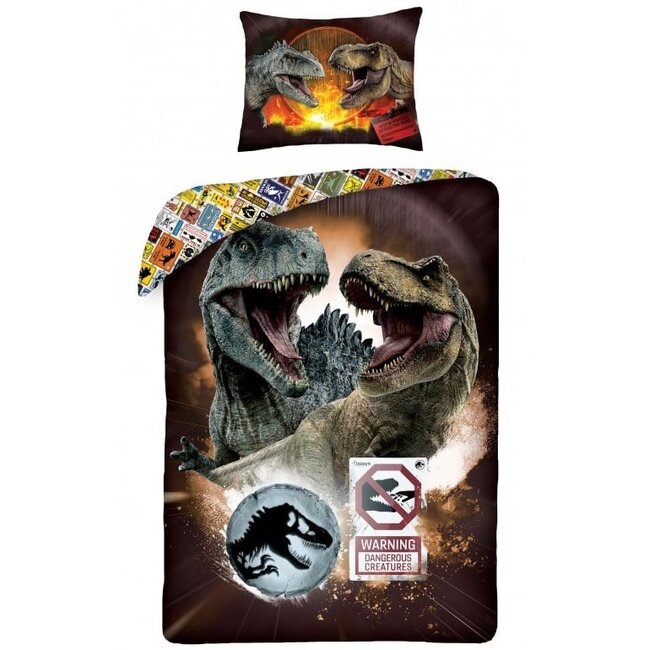 MerchandiseFever Jurassic World Dekbedovertrek, Dominion - 140 x 200 cm + 70 x 90 cm - Katoen