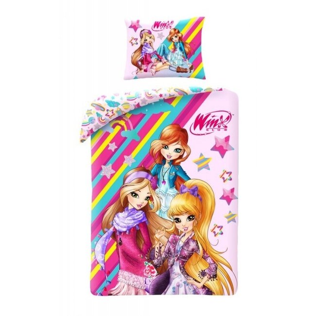 MerchandiseFever Winx Club Dekbedovertrek, Fairy - 140 x 200 cm + 70 x 90 cm - Katoen