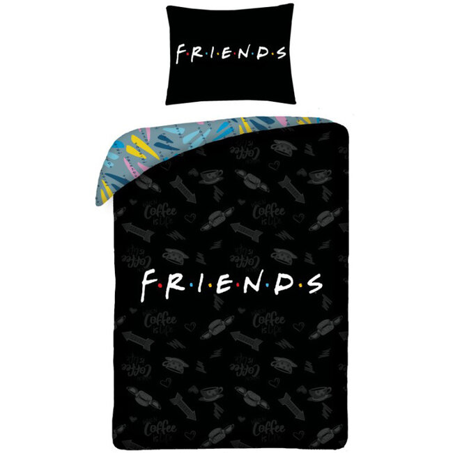 MerchandiseFever Friends Dekbedovertrek, Central Perk - 140 x 200 cm + 70 x 90 cm - Katoen