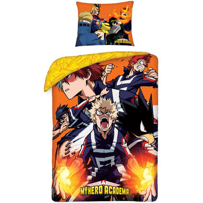 MerchandiseFever My Hero Academia Dekbedovertrek, Heroes Rising - 140 x 200 cm + 70 x 90 cm - Katoen