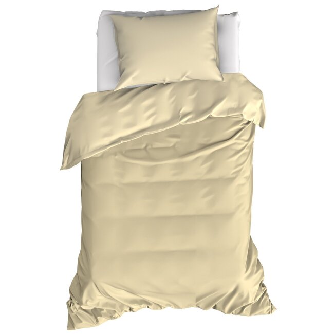MerchandiseFever Moodit Dekbedovertrek, Basil Sand - 140 x 220 + 60 x 70 cm - Katoen