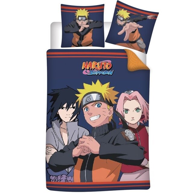 MerchandiseFever Naruto Dekbedovertrek,  Fight - 140 x 200 cm / 63 x 63 cm - Polyester