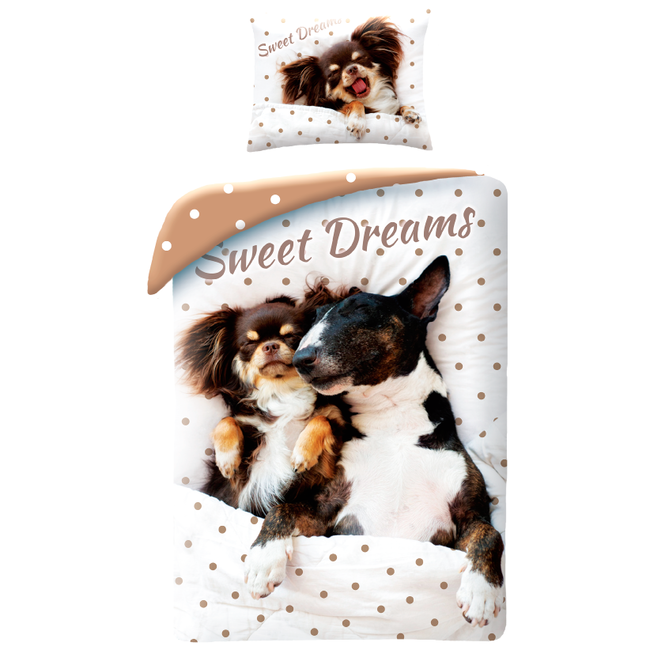 MerchandiseFever Animal Pictures Dekbedovertrek Sweet Dreams - 140 x 200 cm + 70 x 90 cm - Katoen