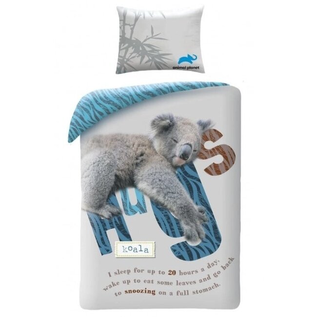MerchandiseFever Animal Planet Dekbedovertrek, Koala - Eenpersoons - 140 x 200 + 70 x 90 cm  - Katoen