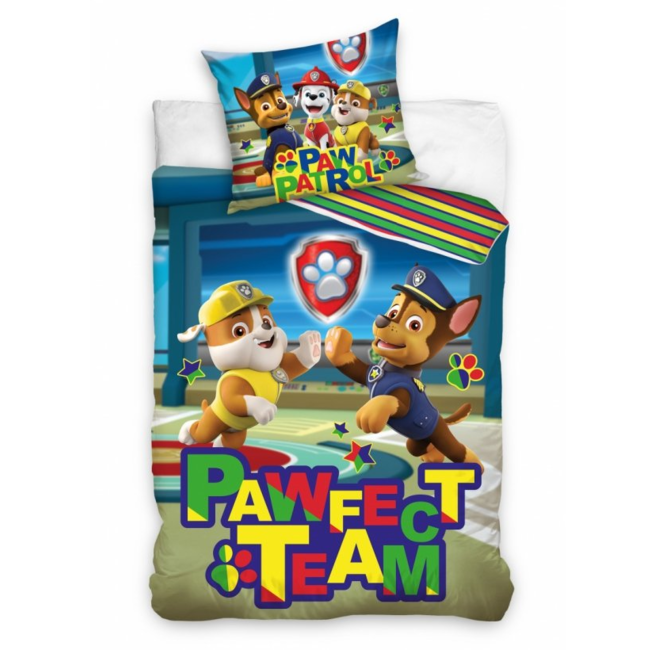 MerchandiseFever PAW Patrol Dekbedovertrek, Pawfect Team - 140 x 200 + 70 x 90 cm - Katoen