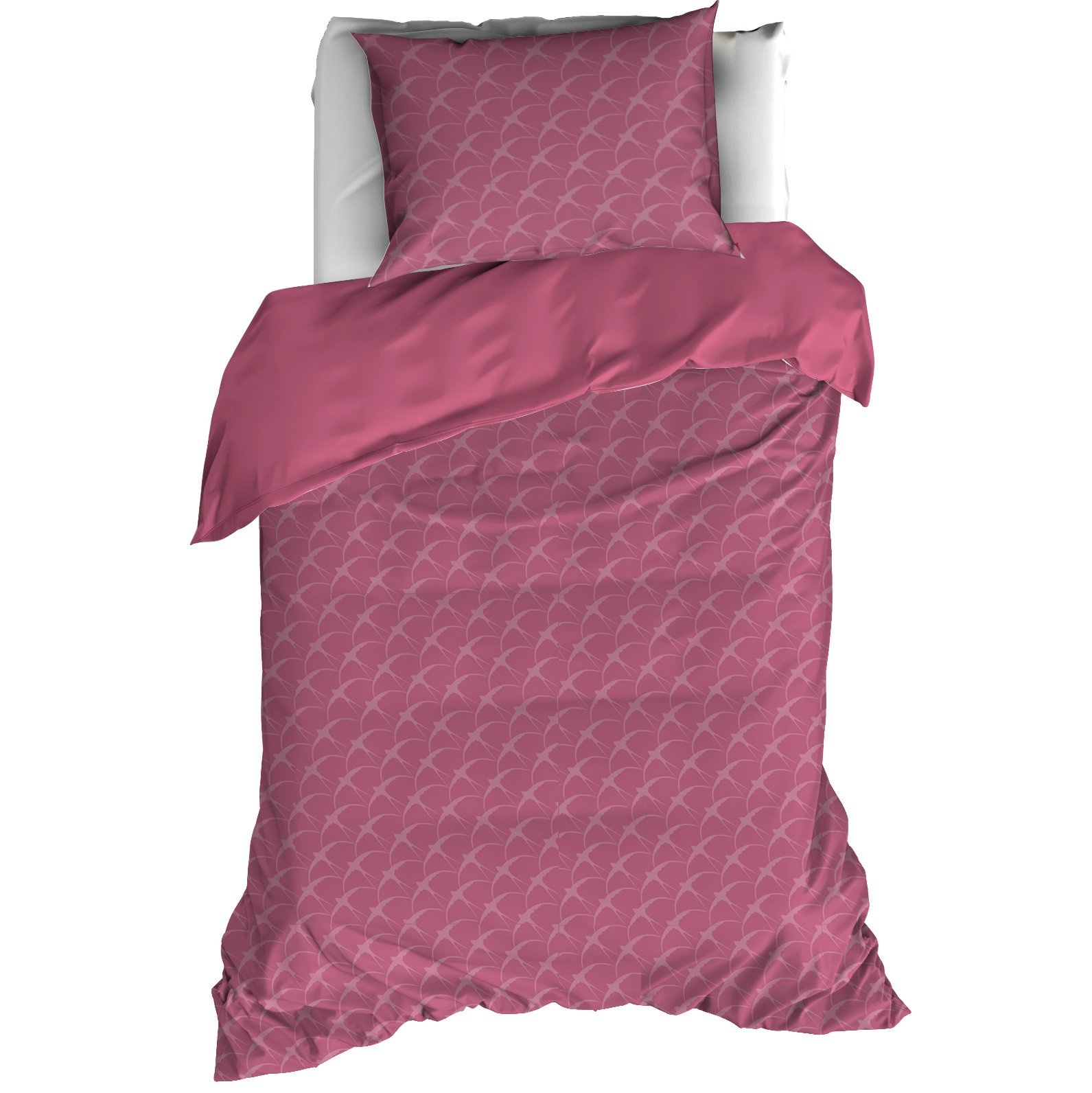 De Witte Lietaer Dekbedovertrek Birds Lilac - Eenpersoons - 140 x 200/220 cm - Flanel