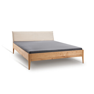 TPT Möbel Eiken houten bed Lana- Beige hoofdbord