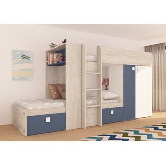 Trasman Stapelbed Maxim Blauw - 90x190 cm
