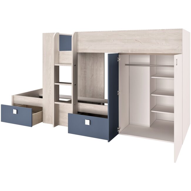 Trasman Stapelbed Maxim Blauw - 90x190 cm