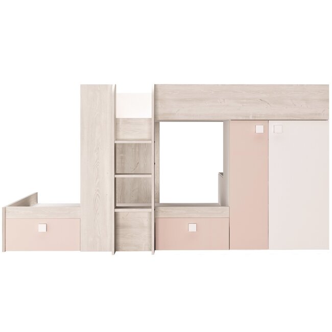 Trasman Stapelbed Maxim Antiek Roze - 90x190 cm