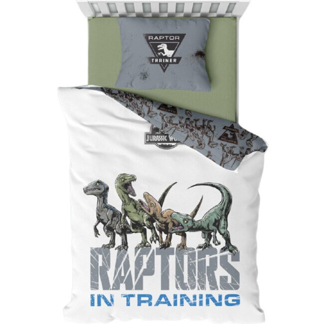 MerchandiseFever Jurassic World Dekbedovertrek Raptors in Training - 140 x 200 cm + 63 x 63 cm - Katoen