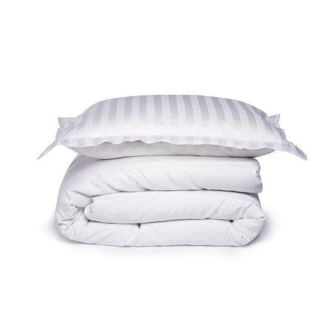 Damai Dekbedovertrek Damai Linea Wit- Katoen satijn