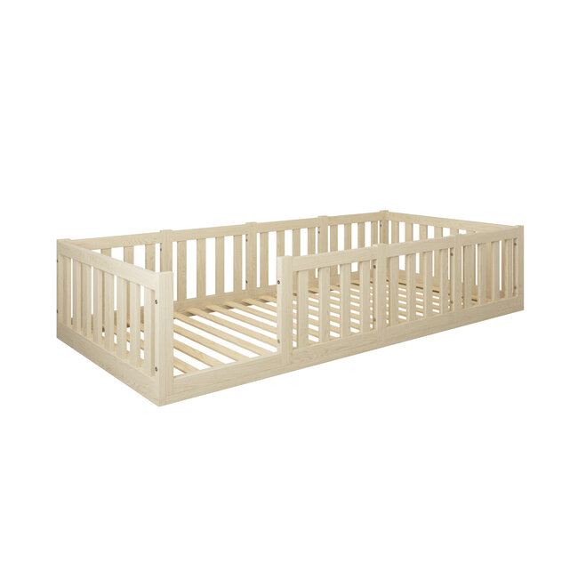 Lilli Furniture Montessori Vloerbed Luna 90x200 – Met deur- Natuur