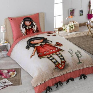 MerchandiseFever Gorjuss Butterfly - Dekbedovertrek - Eenpersoons - 140 x 200 cm - Multi