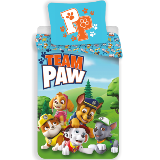 MerchandiseFever Dekbedovertrek Team PAW - Eenpersoons - 140  x 200 cm - Katoen