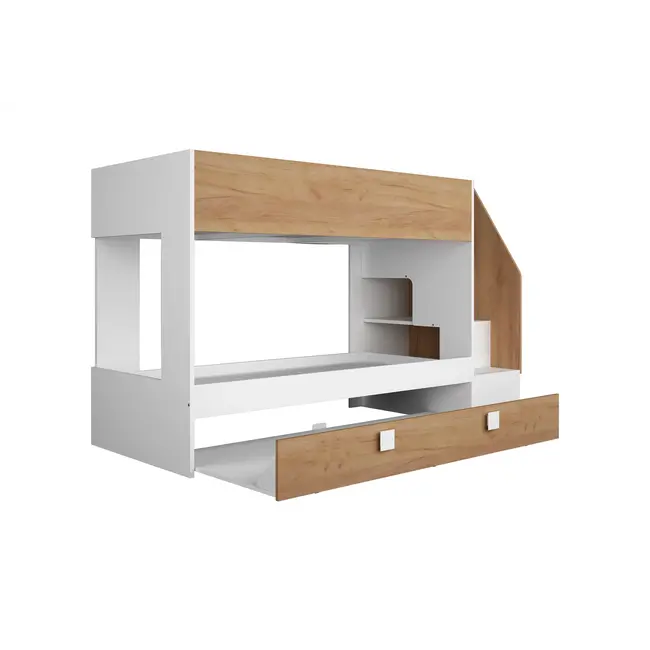 Trasman Stapelbed Easy 90x190 cm met slaaplade - Eikenkleur