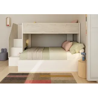 Trasman Stapelbed familiebed Easy 90/140x190 cm - Grijseiken