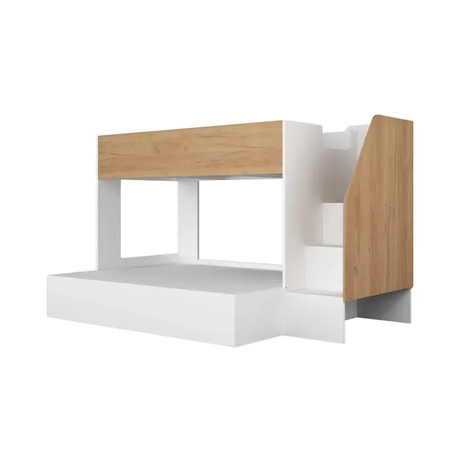 Trasman Stapelbed familiebed Easy 90/140x190 cm -Eikenkleur